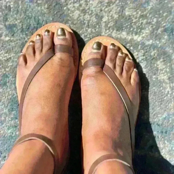 Vero Cuoio sandals size 39 (8.5) never worn lather color brown - Picture 6 of 8